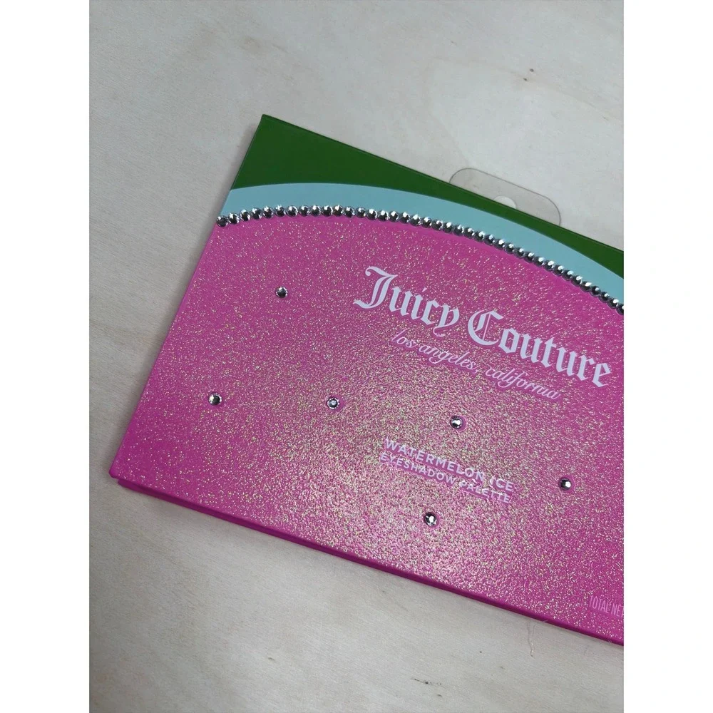 Juicy Couture Watermelon Ice Eyeshadow Palette 12 Shades Pink Glitter Rhinestone